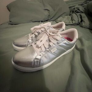 Vionic Silver Metallic Low-Top Sneakers